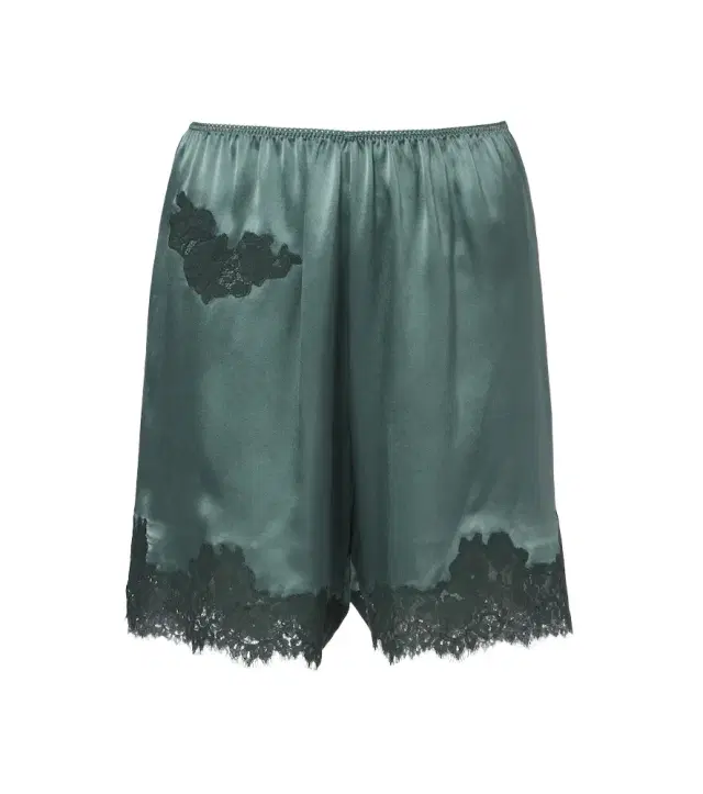 DÔEN Dôen Irsa lace-trimmed silk satin shorts