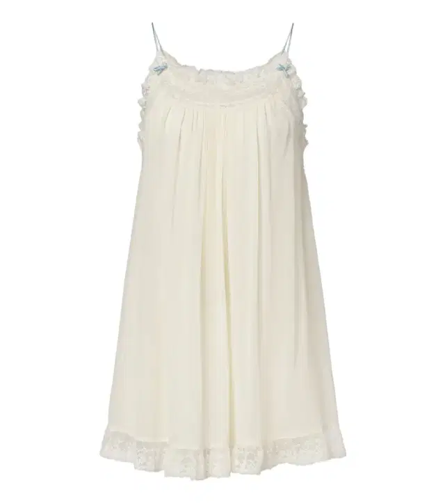 DÔEN Dôen Penelope lace-trimmed silk georgette minidress