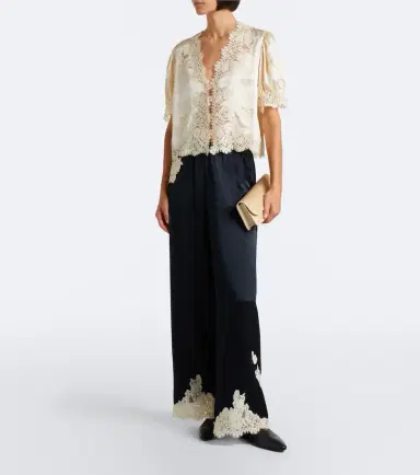 DÔEN Dôen Idella lace-trimmed silk satin top | Thumbnail 3 DÔEN Dôen Idella lace-trimmed silk satin top | Thumbnail 3