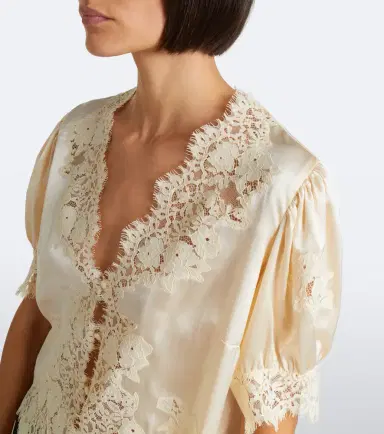 DÔEN Dôen Idella lace-trimmed silk satin top | Thumbnail 4 DÔEN Dôen Idella lace-trimmed silk satin top | Thumbnail 4