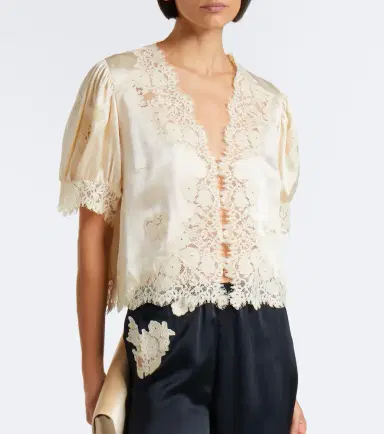 DÔEN Dôen Idella lace-trimmed silk satin top | Thumbnail 6 DÔEN Dôen Idella lace-trimmed silk satin top | Thumbnail 6