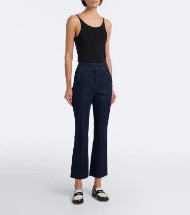 Veronica Beard Kimra cropped flared jeans | Thumbnail 4