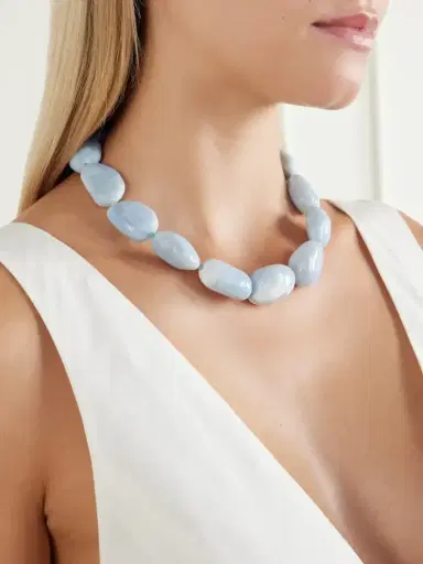 Lizzie Fortunato Sea And Sky Gold-plated Amazonite And Opal Necklace | Thumbnail 2