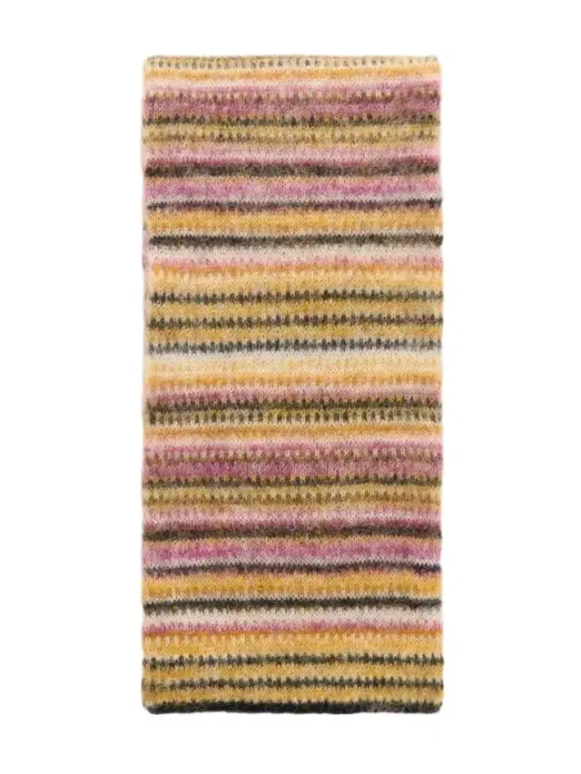 Isabel Marant Mouna Striped Mohair-blend Scarf