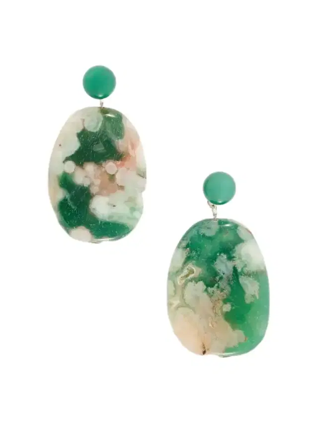 Completedworks Time Will Say Nothing But "i Told You So" Silver-plated Agate Earrings