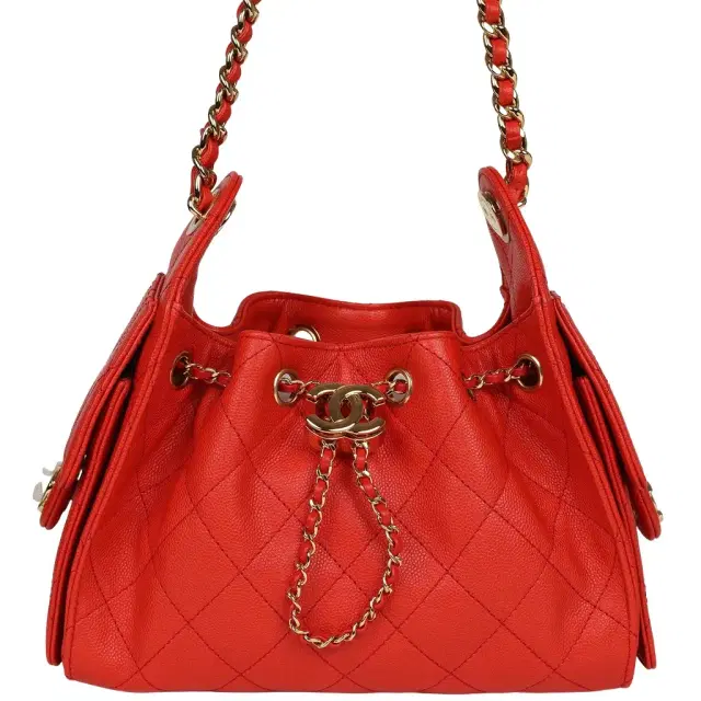 Chanel Chanel Mini 25 Hobo Bag Red Caviar Gold Hardware