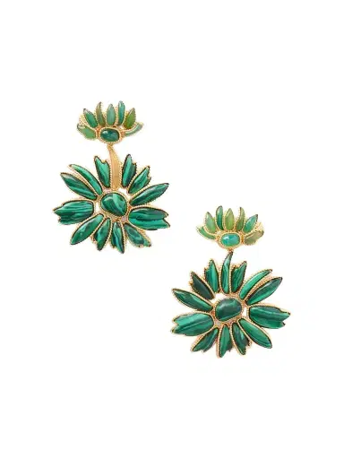 Zimmermann Botanica Dangles Gold-tone Malachite Earrings | Thumbnail 1