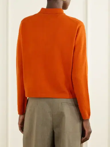 Allude Cashmere Polo Sweater | Thumbnail 4