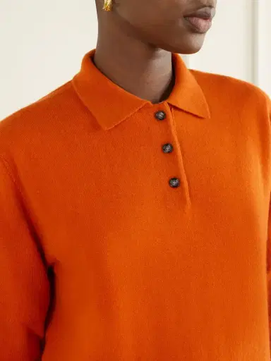 Allude Cashmere Polo Sweater | Thumbnail 5