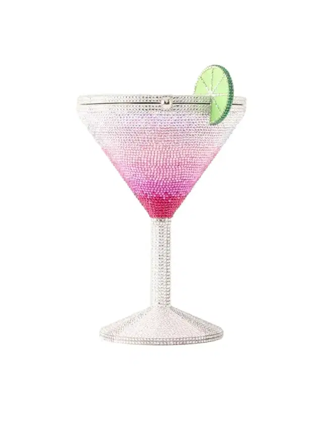 Judith Leiber Couture Cosmopolitan Crystal-embellished Silver-tone Clutch