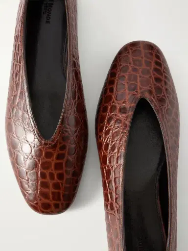 Le Monde Béryl Luna Croc-effect Leather Flats | Thumbnail 5 Le Monde Béryl Luna Croc-effect Leather Flats | Thumbnail 5