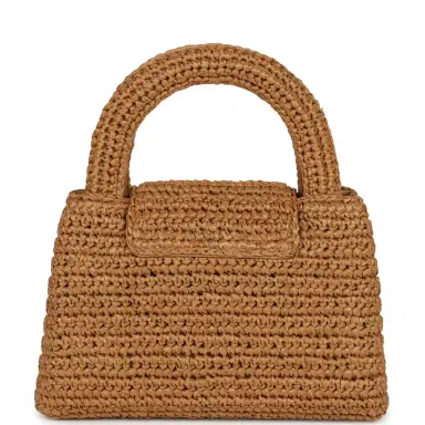 Chanel Chanel Small Kelly Shopper Dark Beige Raffia Brushed Gold Hardware | Thumbnail 4 Chanel Chanel Small Kelly Shopper Dark Beige Raffia Brushed Gold Hardware | Thumbnail 4