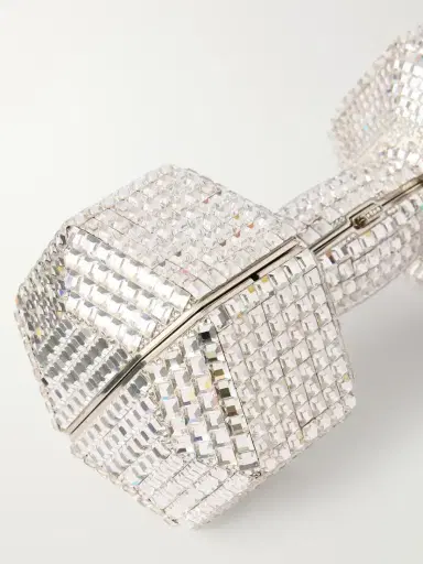 Judith Leiber Couture Disco Crystal-embellished Silver-tone Clutch | Thumbnail 5
