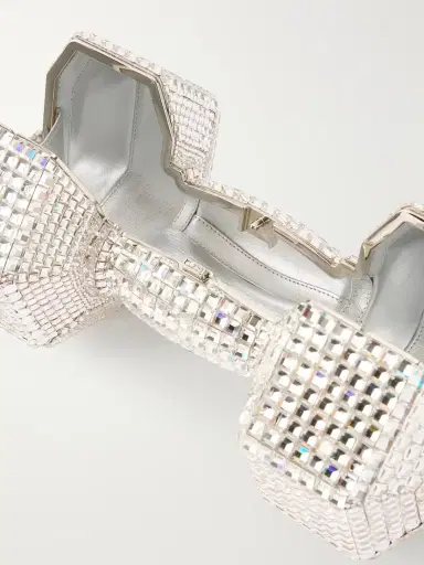 Judith Leiber Couture Disco Crystal-embellished Silver-tone Clutch | Thumbnail 6