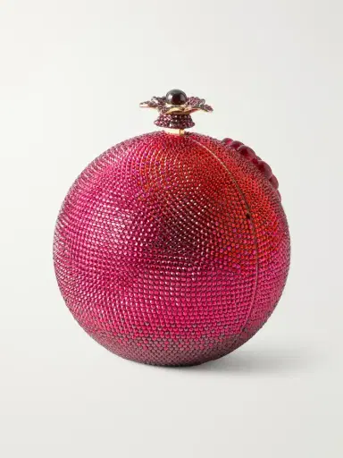Judith Leiber Couture Pomegranate Crystal-embellished Gold-tone Clutch | Thumbnail 4