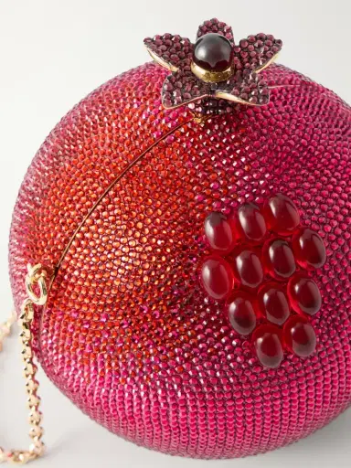 Judith Leiber Couture Pomegranate Crystal-embellished Gold-tone Clutch | Thumbnail 5