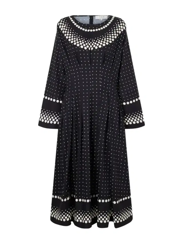 Sea Elly Polka-dot Print Crepe Midi Dress