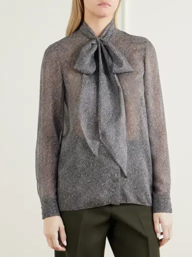 Gabriela Hearst Shildon Printed Silk-satin Blouse | Thumbnail 3 Gabriela Hearst Shildon Printed Silk-satin Blouse | Thumbnail 3