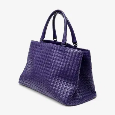 Bottega Veneta Bottega Veneta Milano Purple Calf Leather Tote Bag by The Solist | Thumbnail 2