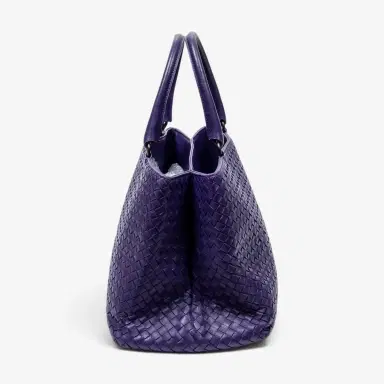 Bottega Veneta Bottega Veneta Milano Purple Calf Leather Tote Bag by The Solist | Thumbnail 4