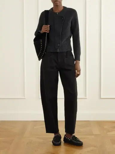 Isabel Marant Fitza Studded Shearling-trimmed Suede Loafers | Thumbnail 4 Isabel Marant Fitza Studded Shearling-trimmed Suede Loafers | Thumbnail 4