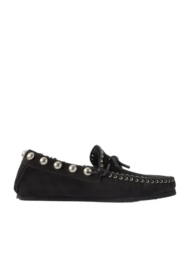 Isabel Marant Fitza Studded Shearling-trimmed Suede Loafers