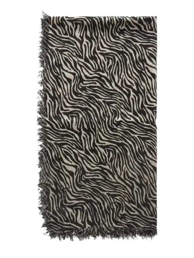 Isabel Marant Alecia Zebra-print Cashmere And Wool-blend Scarf