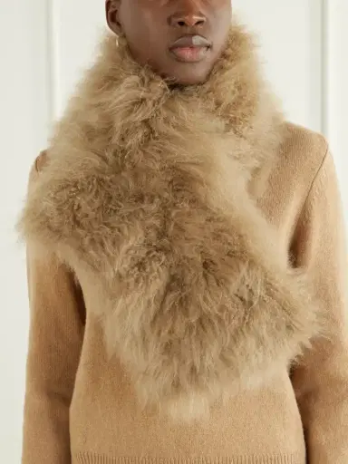 Yves Salomon Leather And Shealing Scarf | Thumbnail 2 Yves Salomon Leather And Shealing Scarf | Thumbnail 2