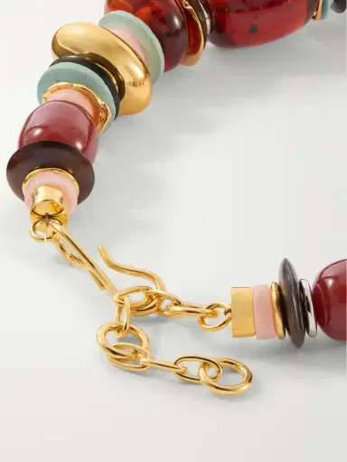 Lizzie Fortunato Carmine Gold-tone Beaded Necklace | Thumbnail 3