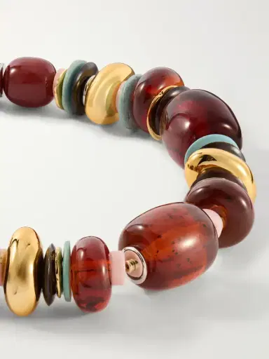 Lizzie Fortunato Carmine Gold-tone Beaded Necklace | Thumbnail 4