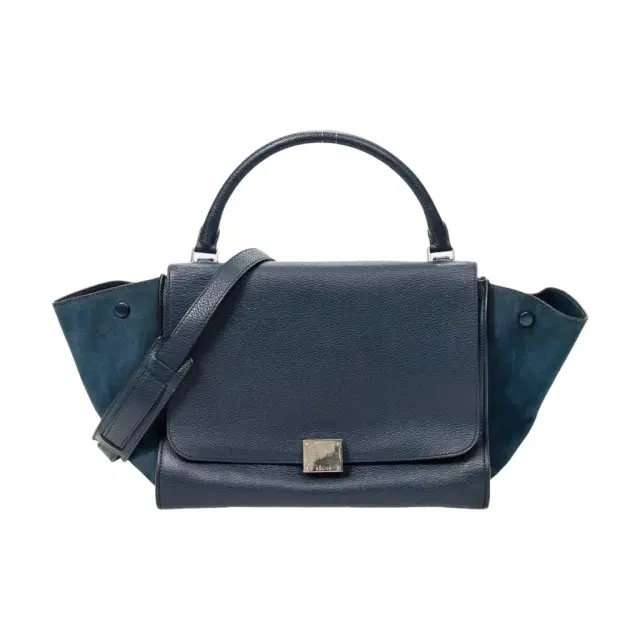 Celine Celine Navy Calf Leather Medium Trapeze Bag by The Solist