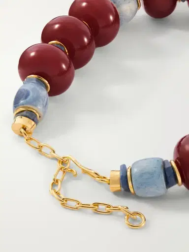 Lizzie Fortunato Cosmos Gold-plated Bone And Kyanite Necklace | Thumbnail 3