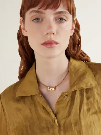 Marie Lichtenberg Clover Smash Locket 18-karat Gold, Garnet And Leather Necklace | Thumbnail 2 Marie Lichtenberg Clover Smash Locket 18-karat Gold, Garnet And Leather Necklace | Thumbnail 2