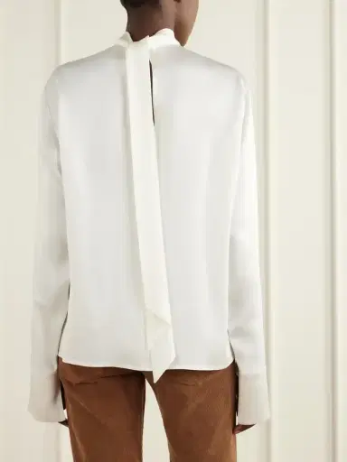 Stella McCartney Tie-detailed Satin Blouse | Thumbnail 3 Stella McCartney Tie-detailed Satin Blouse | Thumbnail 3