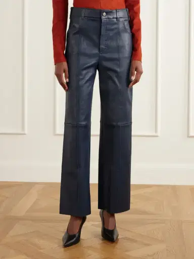 STOULS Benny Paneled Straight-leg Leather Pants | Thumbnail 3