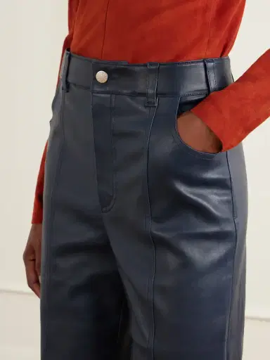 STOULS Benny Paneled Straight-leg Leather Pants | Thumbnail 5