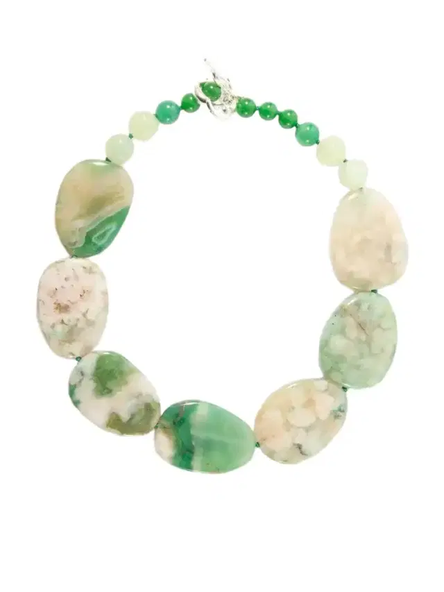 Completedworks Time Will Say Nothing But "i Told You So" Beaded Silver-plated, Calcite And Agate Necklace
