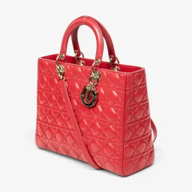 Christian Dior Dior Lady Dior Red Calf Leather Large Zip Shoulder Bag by The Solist | Thumbnail 2 Christian Dior Dior Lady Dior Red Calf Leather Large Zip Shoulder Bag by The Solist | Thumbnail 2
