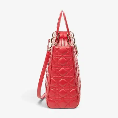 Christian Dior Dior Lady Dior Red Calf Leather Large Zip Shoulder Bag by The Solist | Thumbnail 4 Christian Dior Dior Lady Dior Red Calf Leather Large Zip Shoulder Bag by The Solist | Thumbnail 4