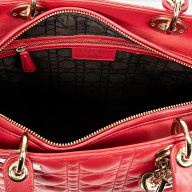 Christian Dior Dior Lady Dior Red Calf Leather Large Zip Shoulder Bag by The Solist | Thumbnail 8 Christian Dior Dior Lady Dior Red Calf Leather Large Zip Shoulder Bag by The Solist | Thumbnail 8