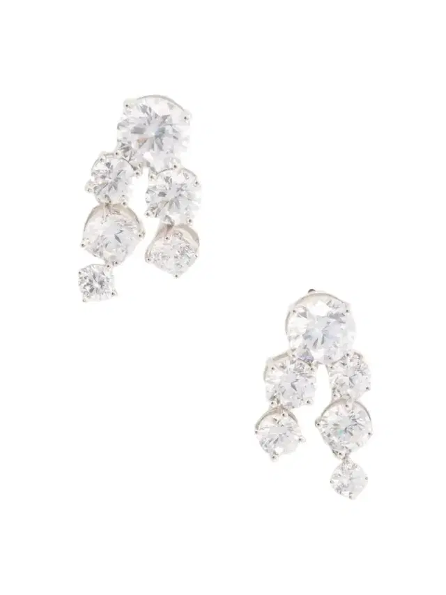 Completedworks Infinite Void Rhodium-plated Recycled Sterling Silver Zirconia Earrings