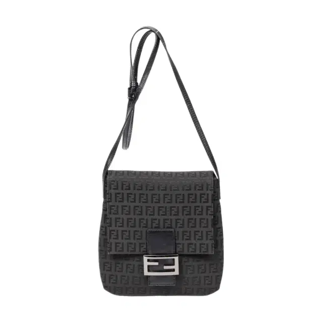Fendi Fendi Black Canvas Small Flap Crossbody Bag by The Solist