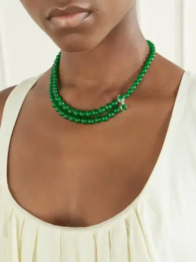 Completedworks The Light Of The Past Beaded Silver-plated Zirconia Necklace | Thumbnail 2