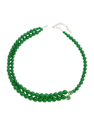 Completedworks The Light Of The Past Beaded Silver-plated Zirconia Necklace | Thumbnail 1