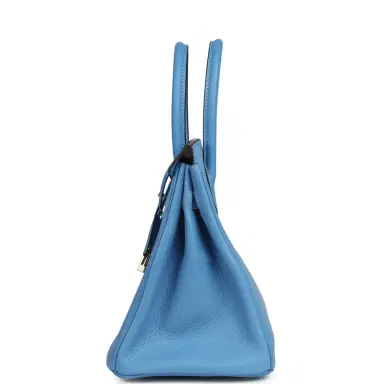 HERMÈS Hermes Birkin 30 Bleu Paradise Clemence Palladium Hardware | Thumbnail 3 HERMÈS Hermes Birkin 30 Bleu Paradise Clemence Palladium Hardware | Thumbnail 3