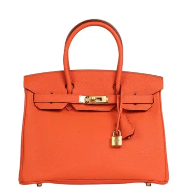 HERMÈS Hermes Birkin 30 Feu Togo Gold Hardware | Thumbnail 1