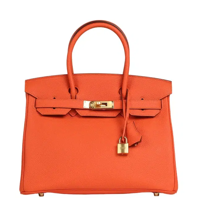 Hermes Birkin 30 Feu Togo Gold Hardware
