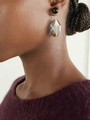 Completedworks Time Will Say Nothing But "i Told You So" Silver-plated Agate Earrings | Thumbnail 2