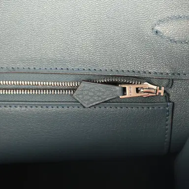 HERMÈS Hermes Birkin 35 Bleu Tempete Palladium Hardware | Thumbnail 9