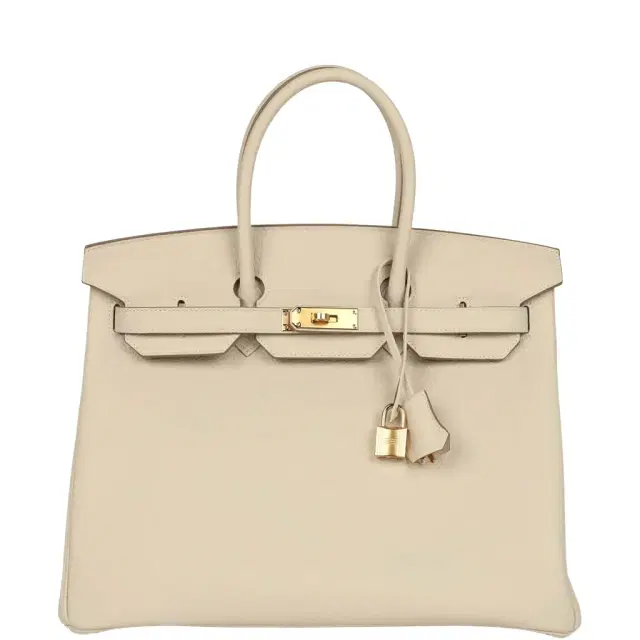 HERMÈS Hermes Birkin 35 Craie Togo Gold Hardware